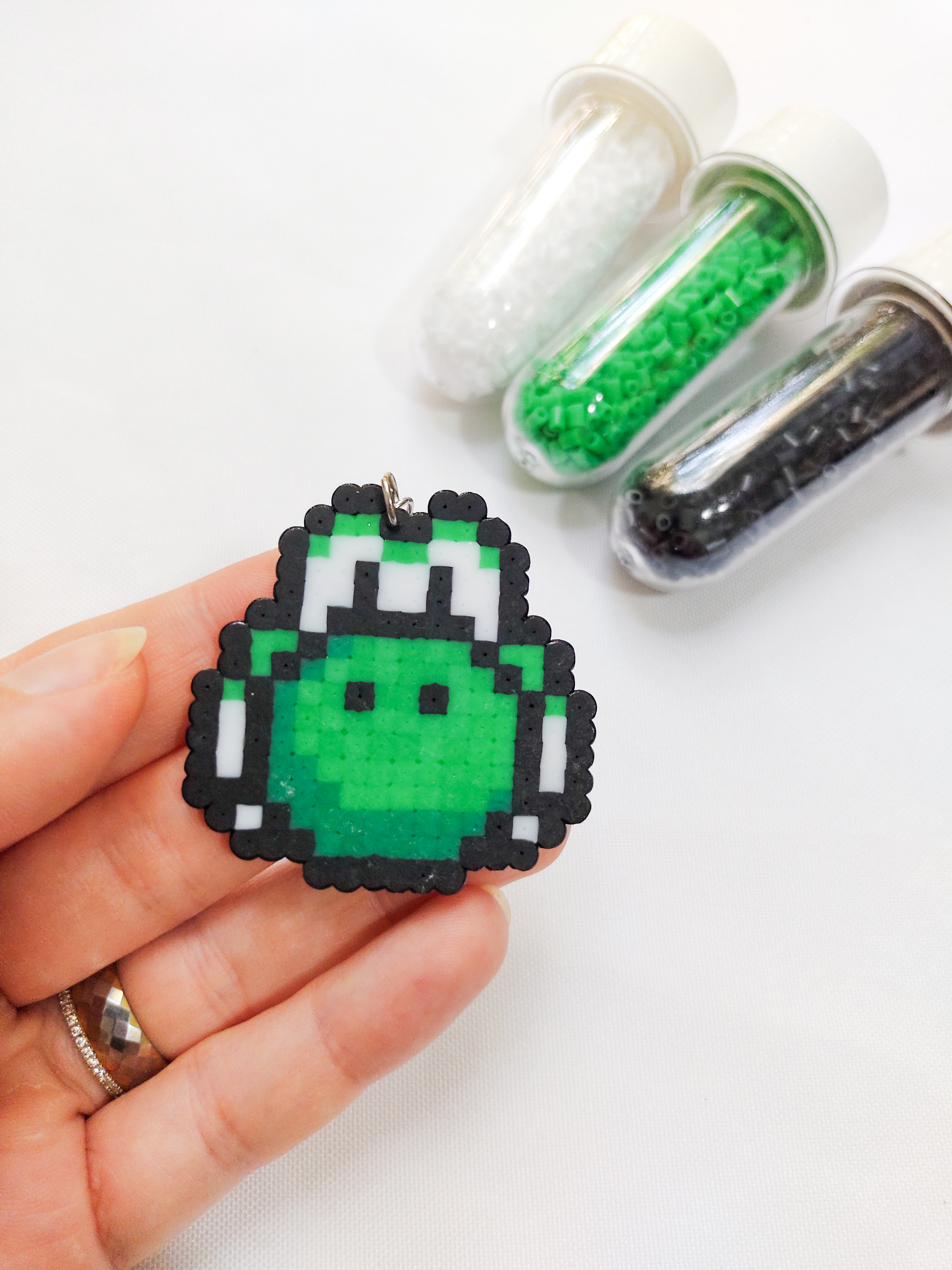 Chaveiro Yoshi Super Mario pixel art nerd geek otaku gamer
